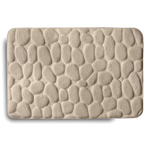 Harman Embossed Stone Memory Foam Bath Mat, Taupe 20x32"