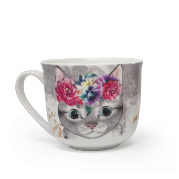 BIA Floral Crown Mug, Cat 17.5oz